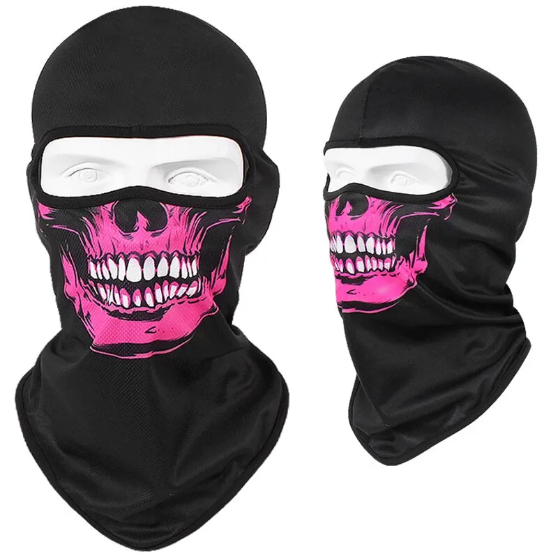 Skull Print Bandana Balaclava Full Face Mask Scarf Outdoor Fishing Hunting Hiking Cycling Neck Gaiter Face Cover Shield