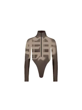 Sole et. Al Metro Identity Zip Bodysuit : Brown