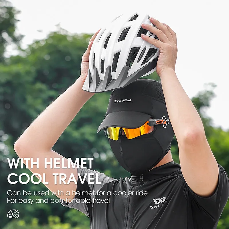 Summer Cycling Cap Ice Silk Anti-UV Full Face Cover Sport Motorcycle Balaclava Breathable Bicycle Helmet Liner Caps