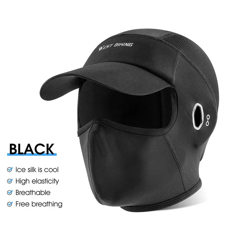 Summer Cycling Cap Ice Silk Anti-UV Full Face Cover Sport Motorcycle Balaclava Breathable Bicycle Helmet Liner Caps