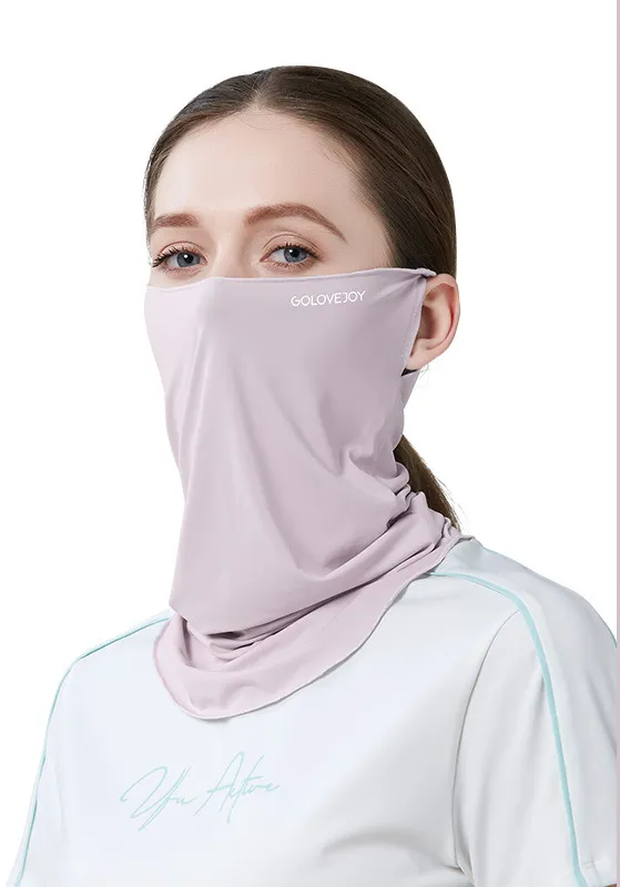 Summer Outdoor Riding Sun Protection Mask Female Neck Protection Sun Protection UV Protection Ice Silk Cold Feeling Ear Hanging Mask