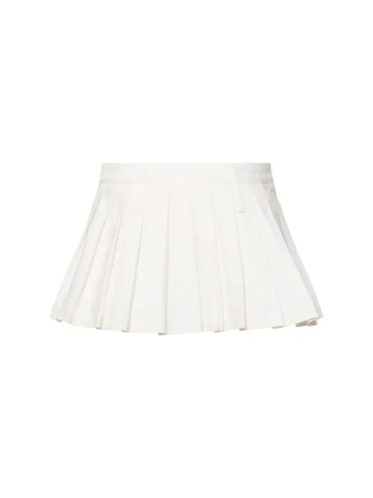 The Frankie Shop   Blake pleated denim mini skirt 