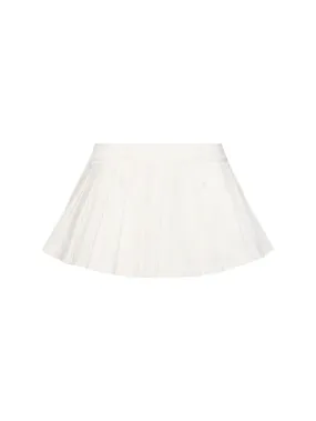 The Frankie Shop   Blake pleated denim mini skirt 