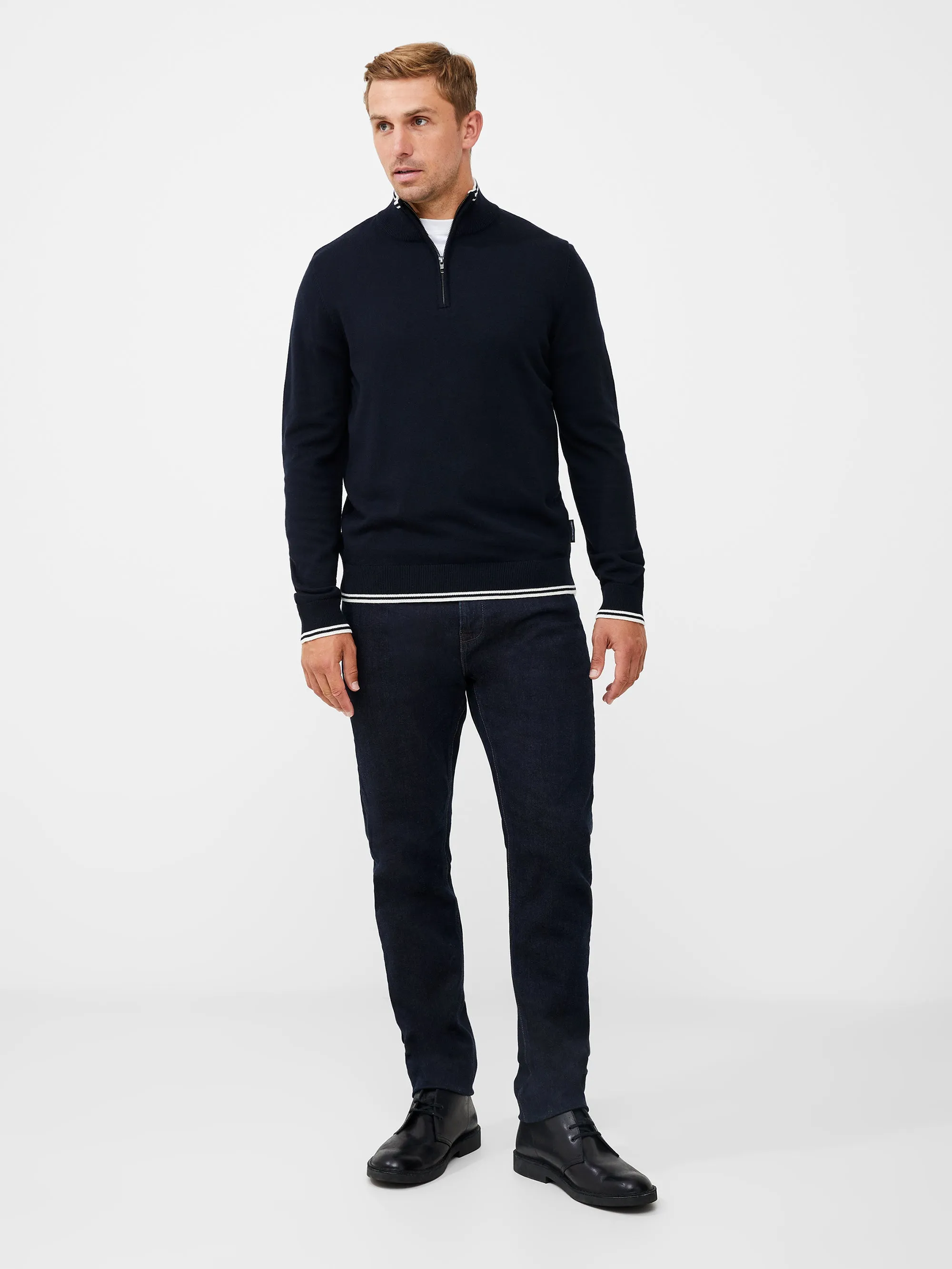 Tipped Funnel Neck Jumper