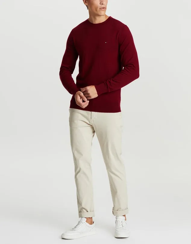 Tommy Hilfiger - Soft Merino Wool Crew Neck Jumper - Red