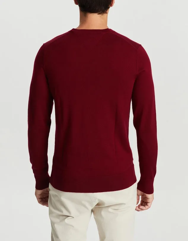 Tommy Hilfiger - Soft Merino Wool Crew Neck Jumper - Red