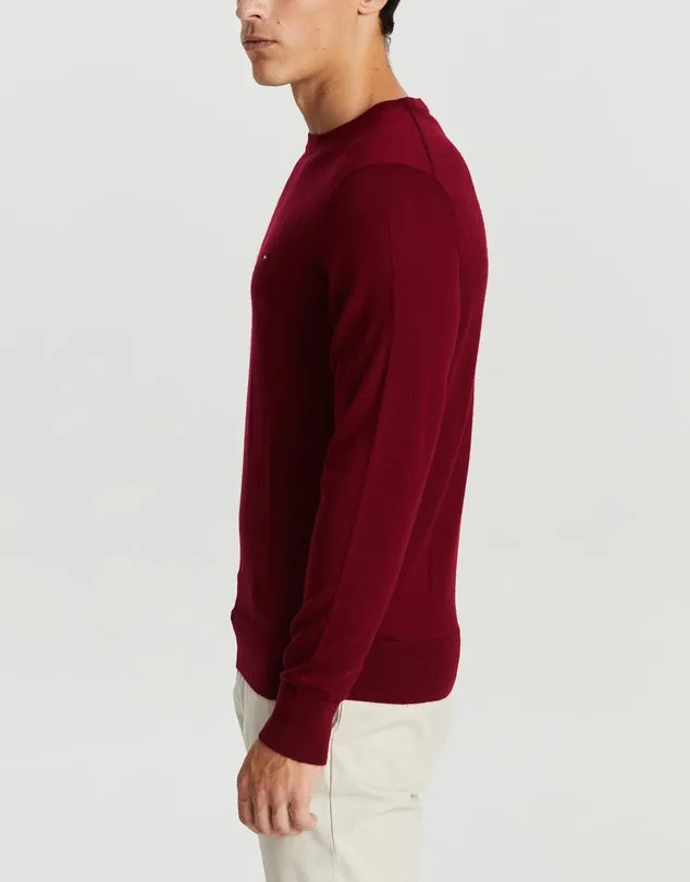 Tommy Hilfiger - Soft Merino Wool Crew Neck Jumper - Red