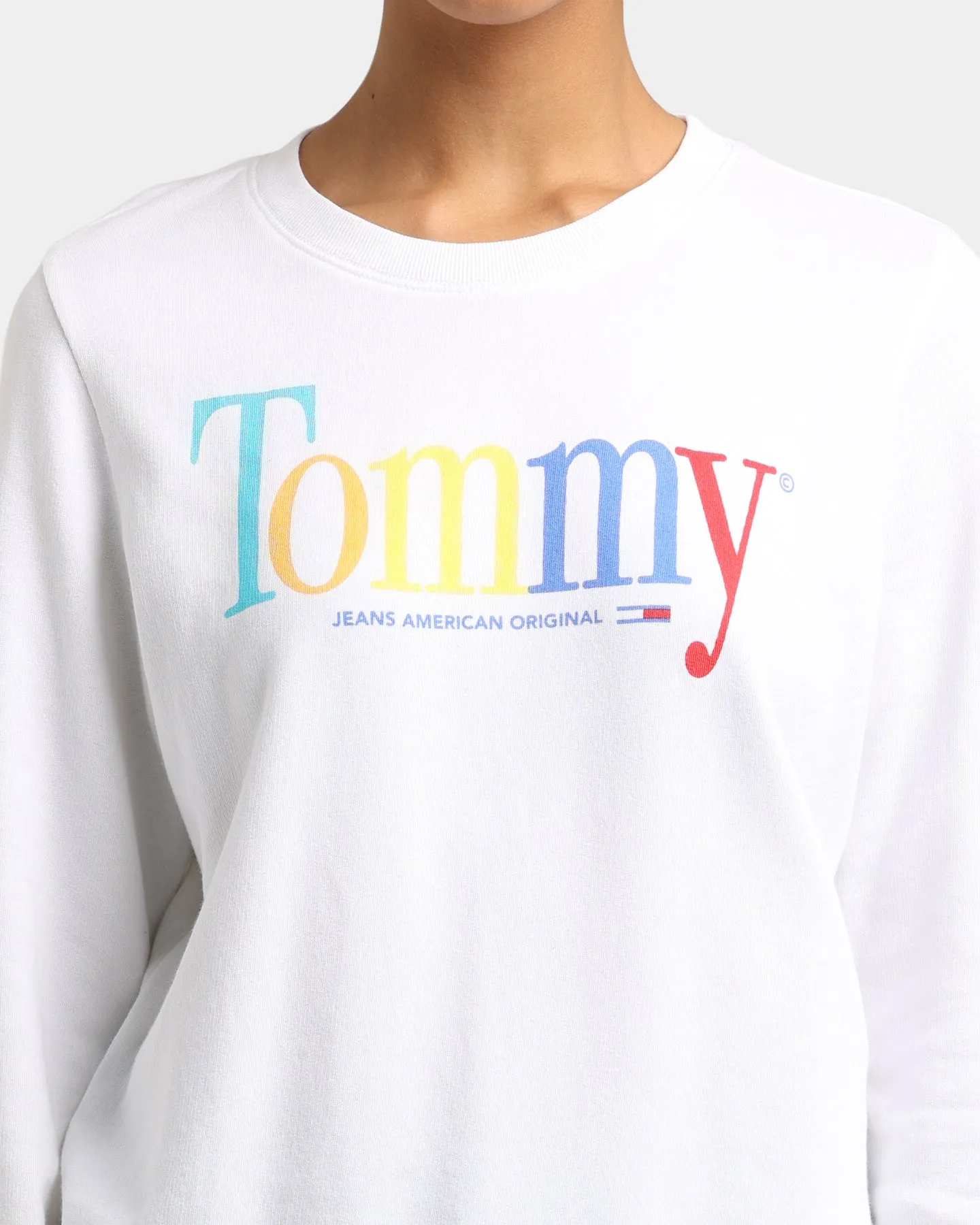 Tommy Jeans Women's Regular Colour Crewneck White