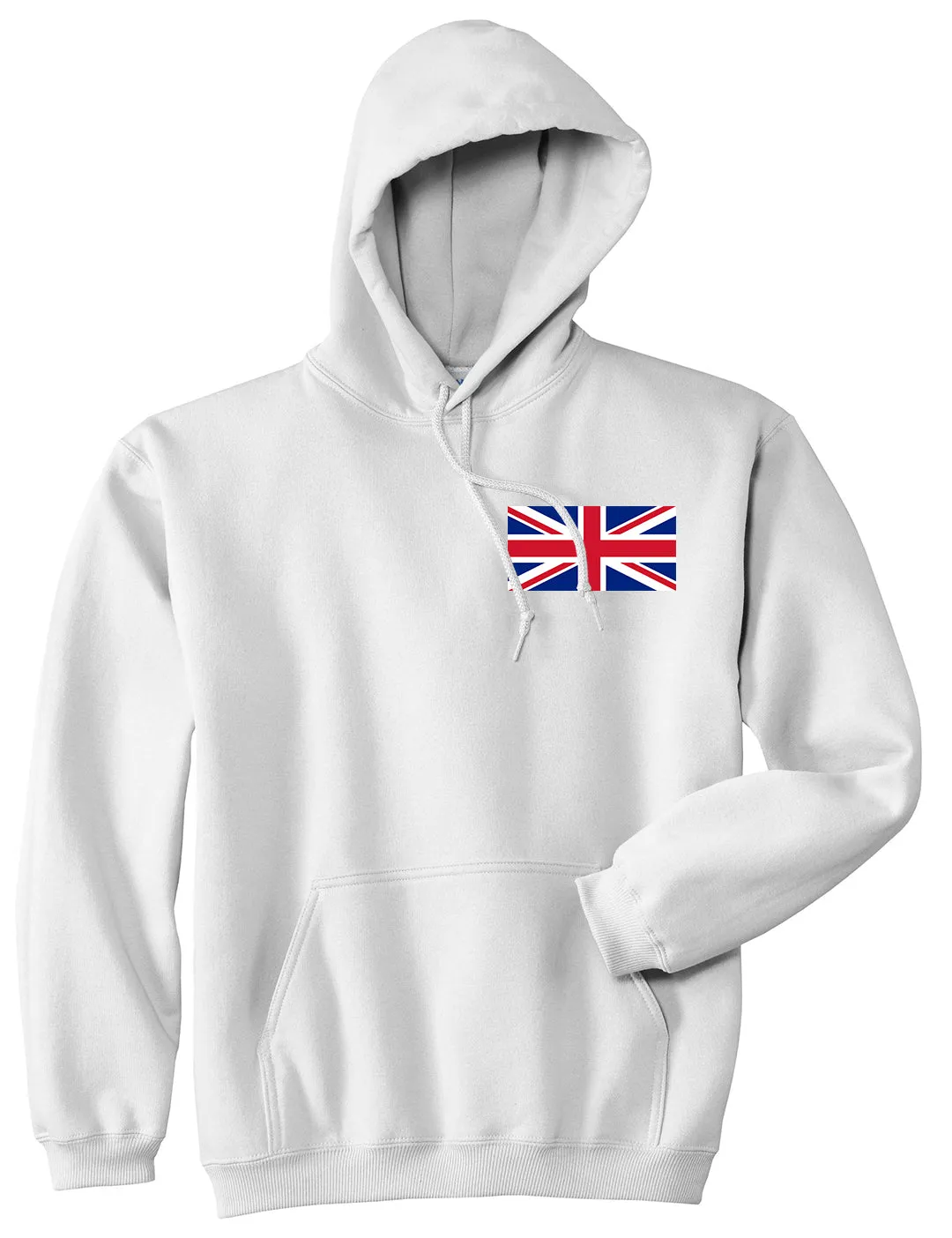 UK British Flag Chest Mens Pullover Hoodie