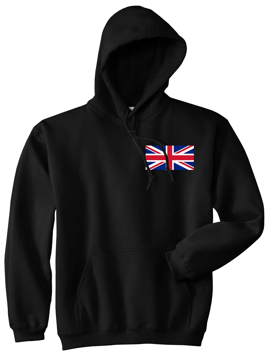 UK British Flag Chest Mens Pullover Hoodie