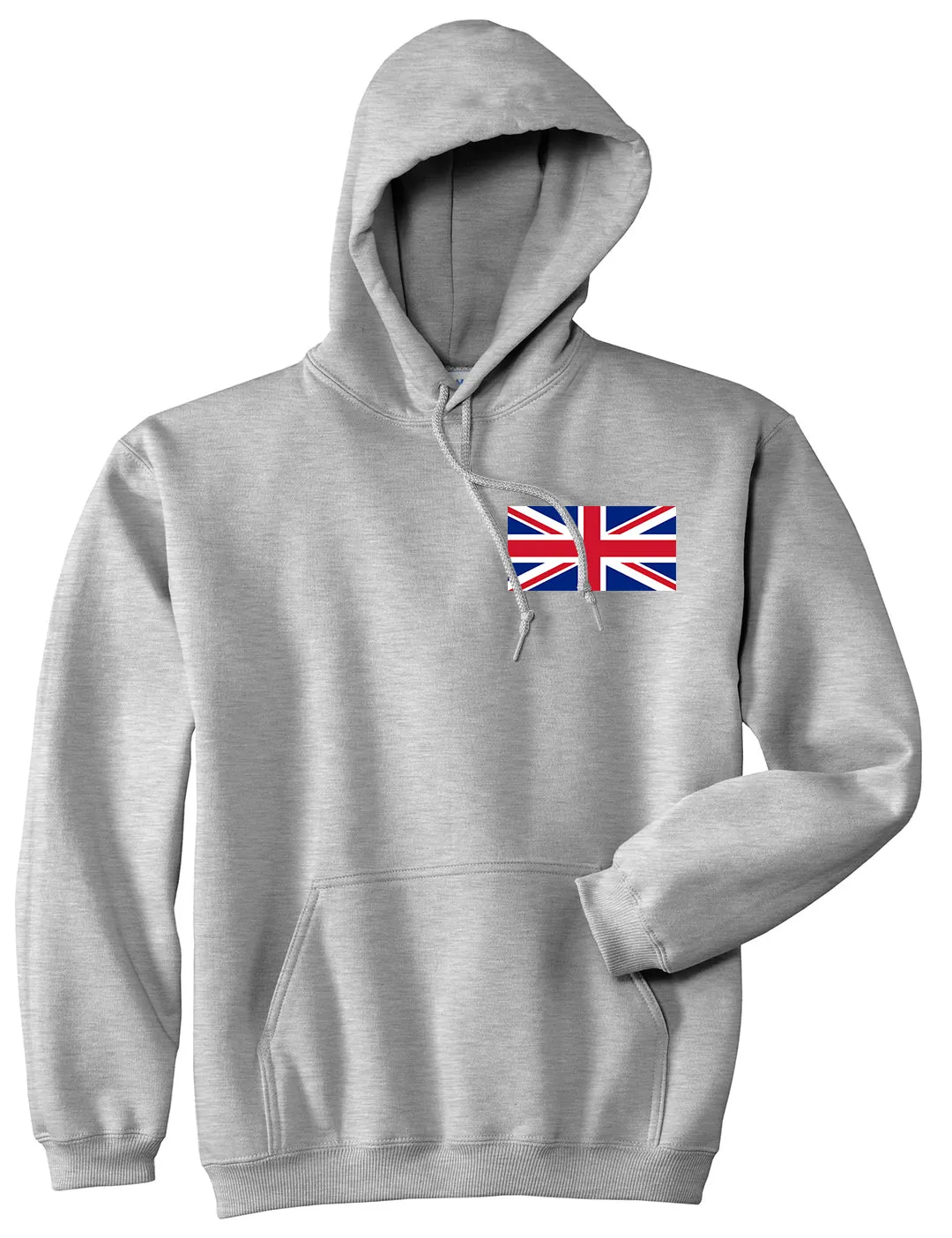 UK British Flag Chest Mens Pullover Hoodie