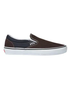 Vans Skate Slip On - Dark Brown / Navy