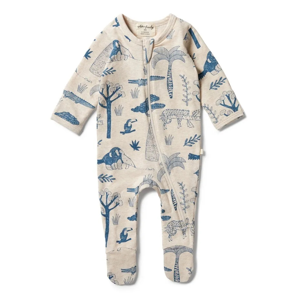 Wilson & Frenchy | Organic Baby Zipsuit - Jungle Mania