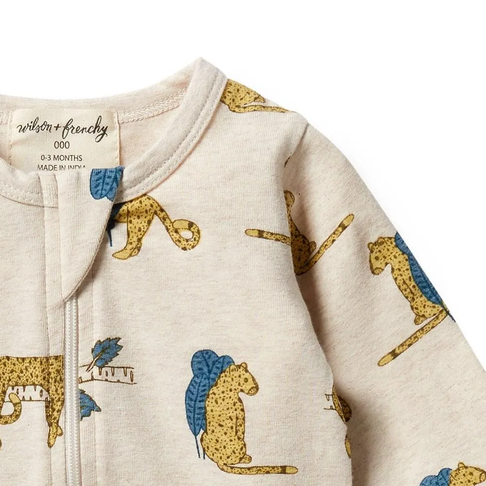 Wilson & Frenchy | Organic Baby Zipsuit - Sneaky Leopard