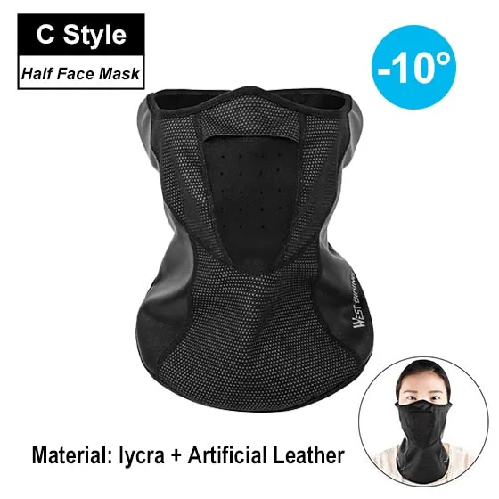 Winter Cycling Face Mask Fleece Thermal Balaclava Keep Warm Windproof Ski Mask Cap Snowboard Bike Bicycle Face Mask