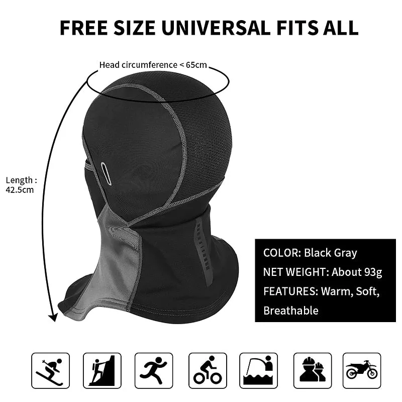 Winter Sport Cycling Cap Reflective Men Women Scarf Balaclava Neck Warmer Ski Bicycle Motorcycle Running Head Cap Hat