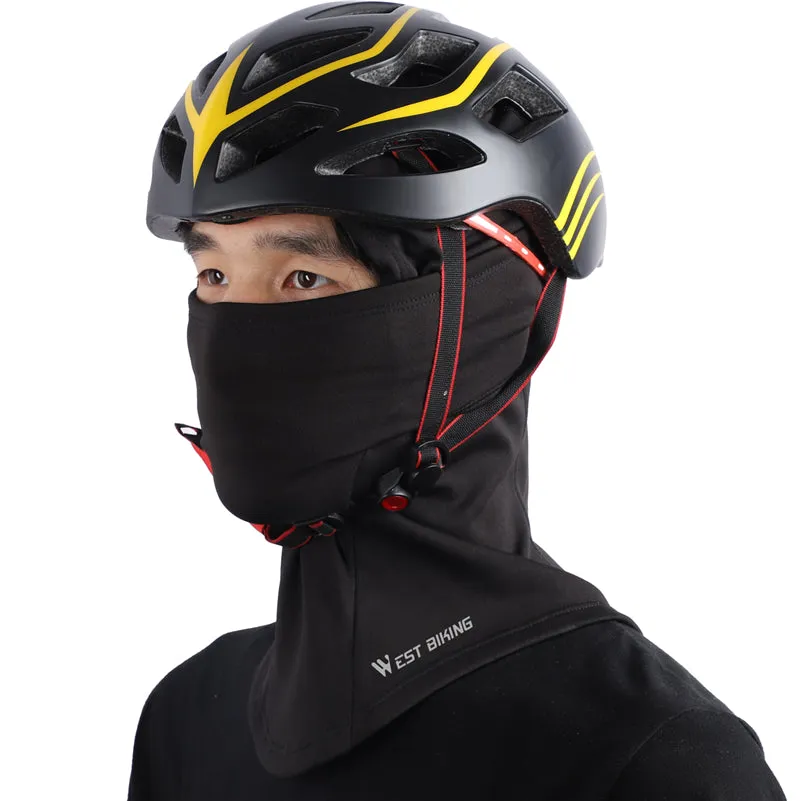 Winter Fleece Cycling Face Mask Windproof Warm MTB Road Bicycle Full Face Cover Outdoor Men Women Thermal Bike Cap