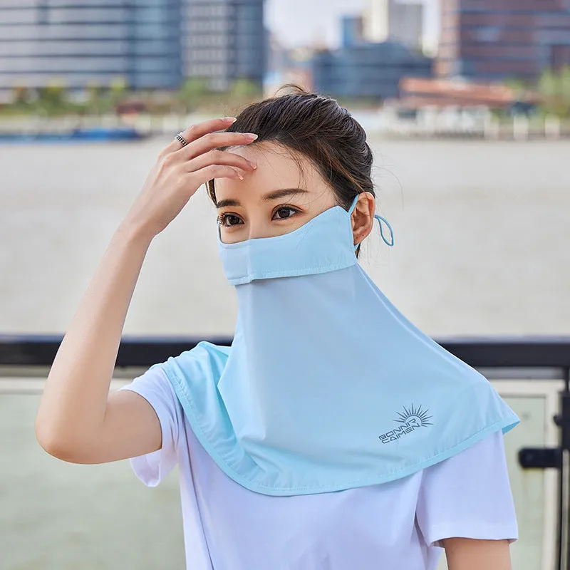 Women's Sun Mask UV Protection Ice Silk Surface Breathable Neck Protection