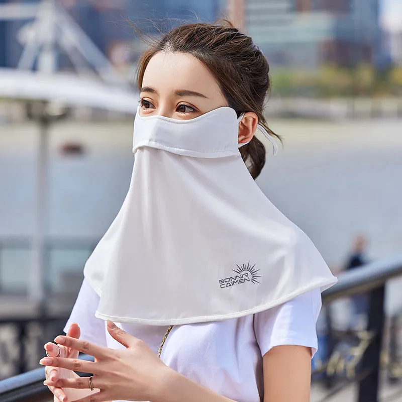 Women's Sun Mask UV Protection Ice Silk Surface Breathable Neck Protection