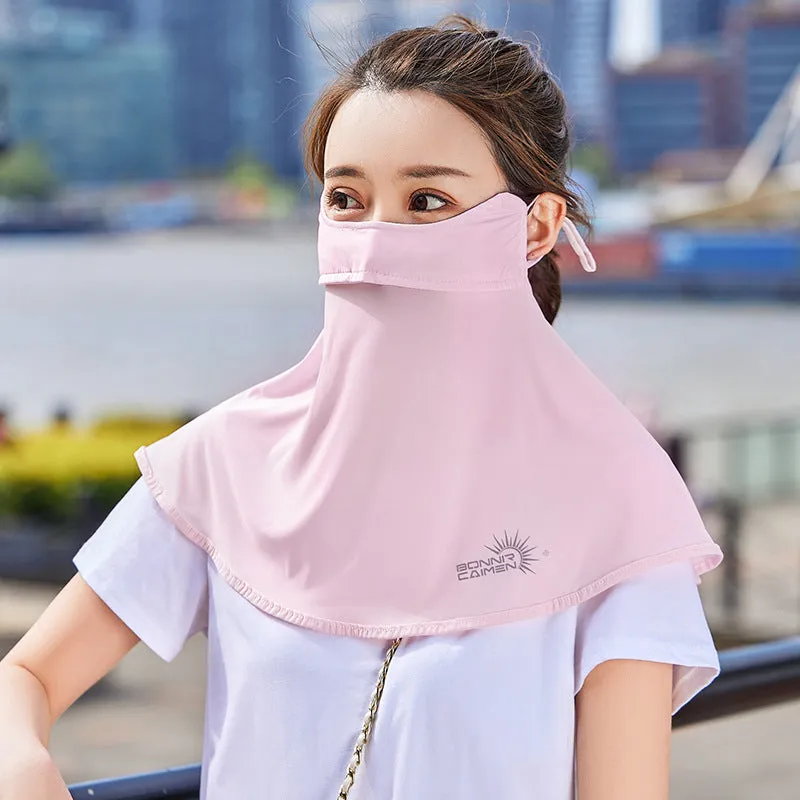 Women's Sun Mask UV Protection Ice Silk Surface Breathable Neck Protection