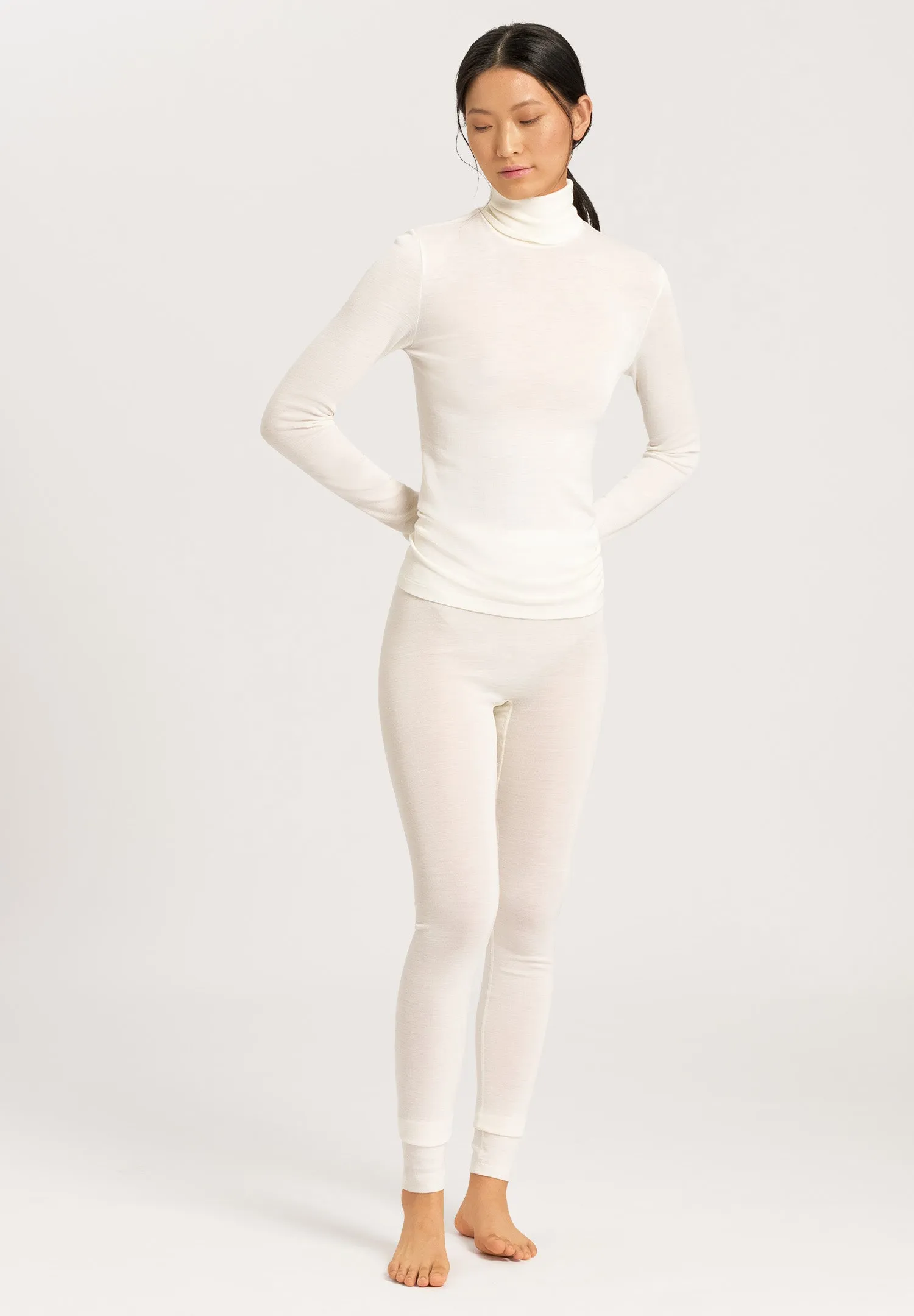 Woolen Silk W Wool And Silk Turtleneck | Cygne 71423-795