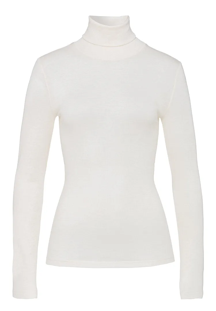 Woolen Silk W Wool And Silk Turtleneck | Cygne 71423-795